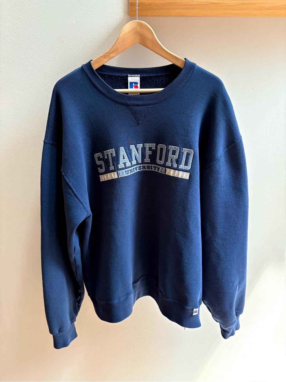 Stanford University VTG late 90s navy blue Russell Athletic crewneck sweater L